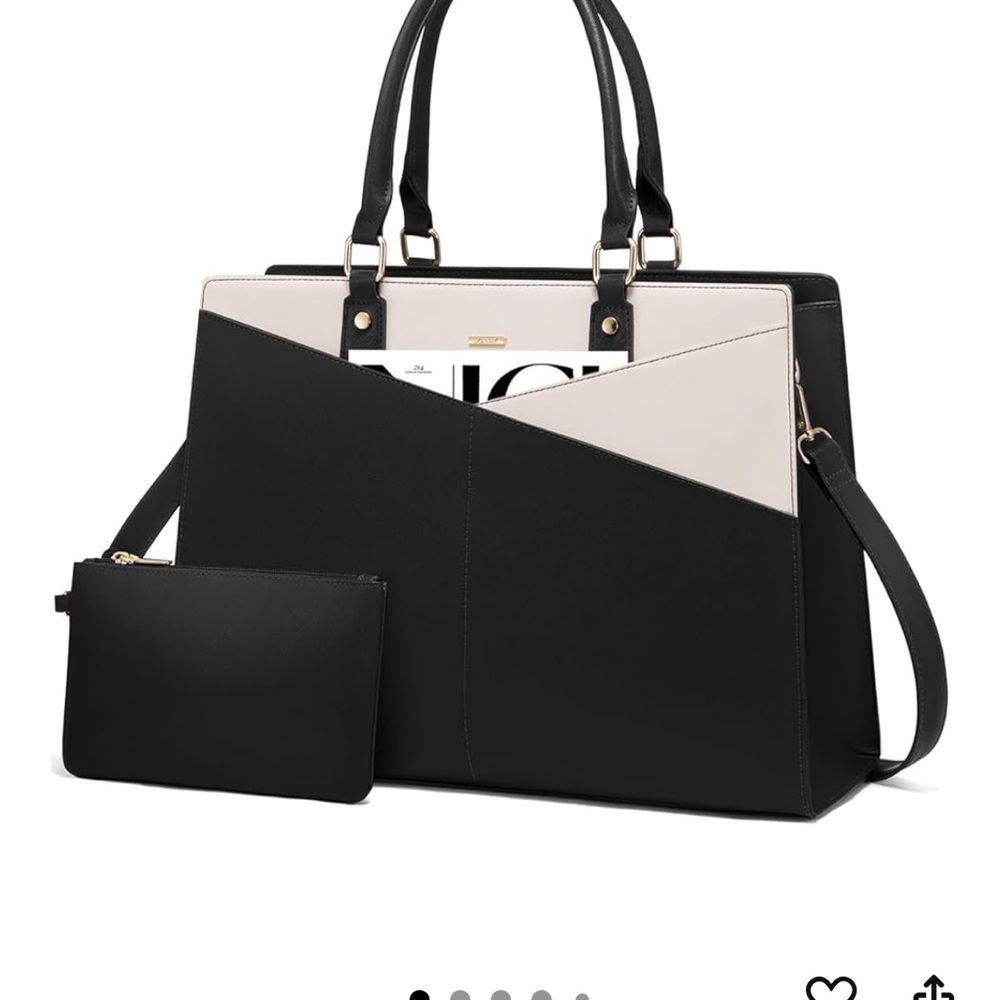 Chic Black and Cream Women's Tote Bag